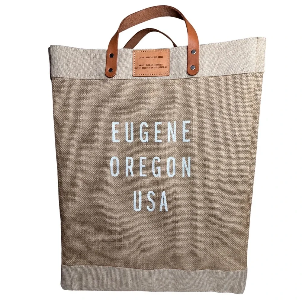 Apolis Heritage Dry Goods Eugene Oregon Issue Market Bag Jute Tote